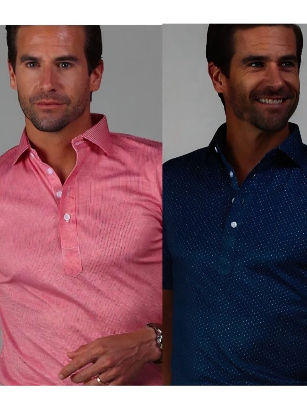 NWT LOT 2 Collars and Co Polo Semi-Spread Shirt Small Blue Red Mens Golf Shirts
